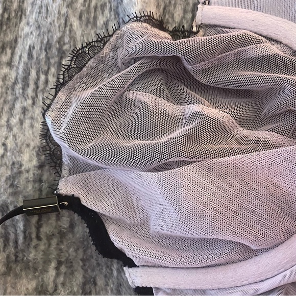 Victoria’s Secret unlined Demi bra black and pink lace with pink bow detail bra - Picture 6 of 12